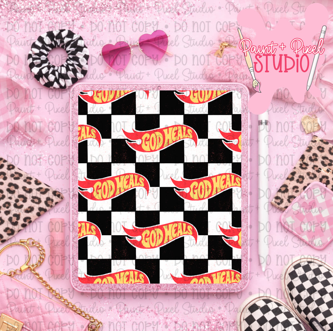 God Heals Red Seamless