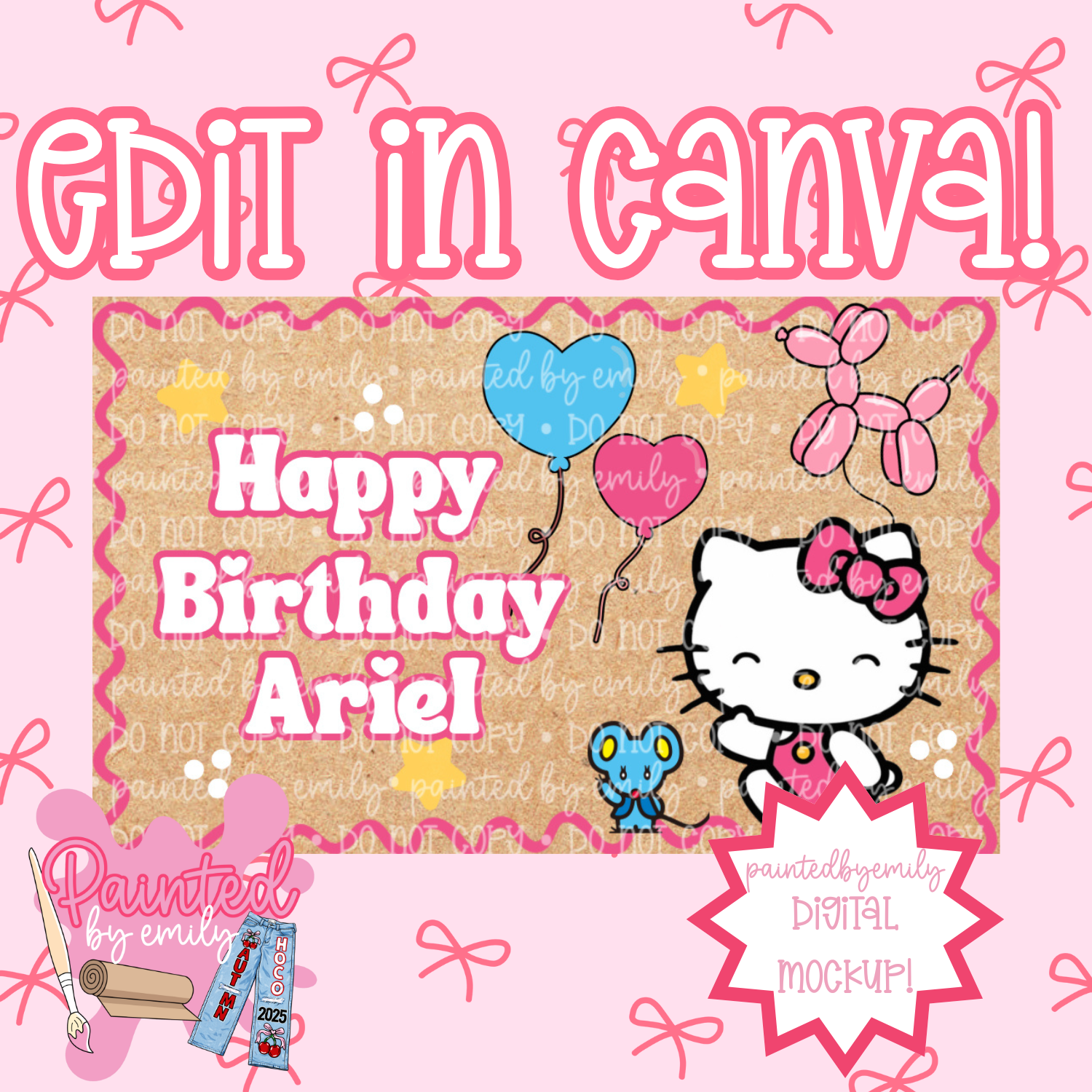 Hello Kitty Birthday Banner Template