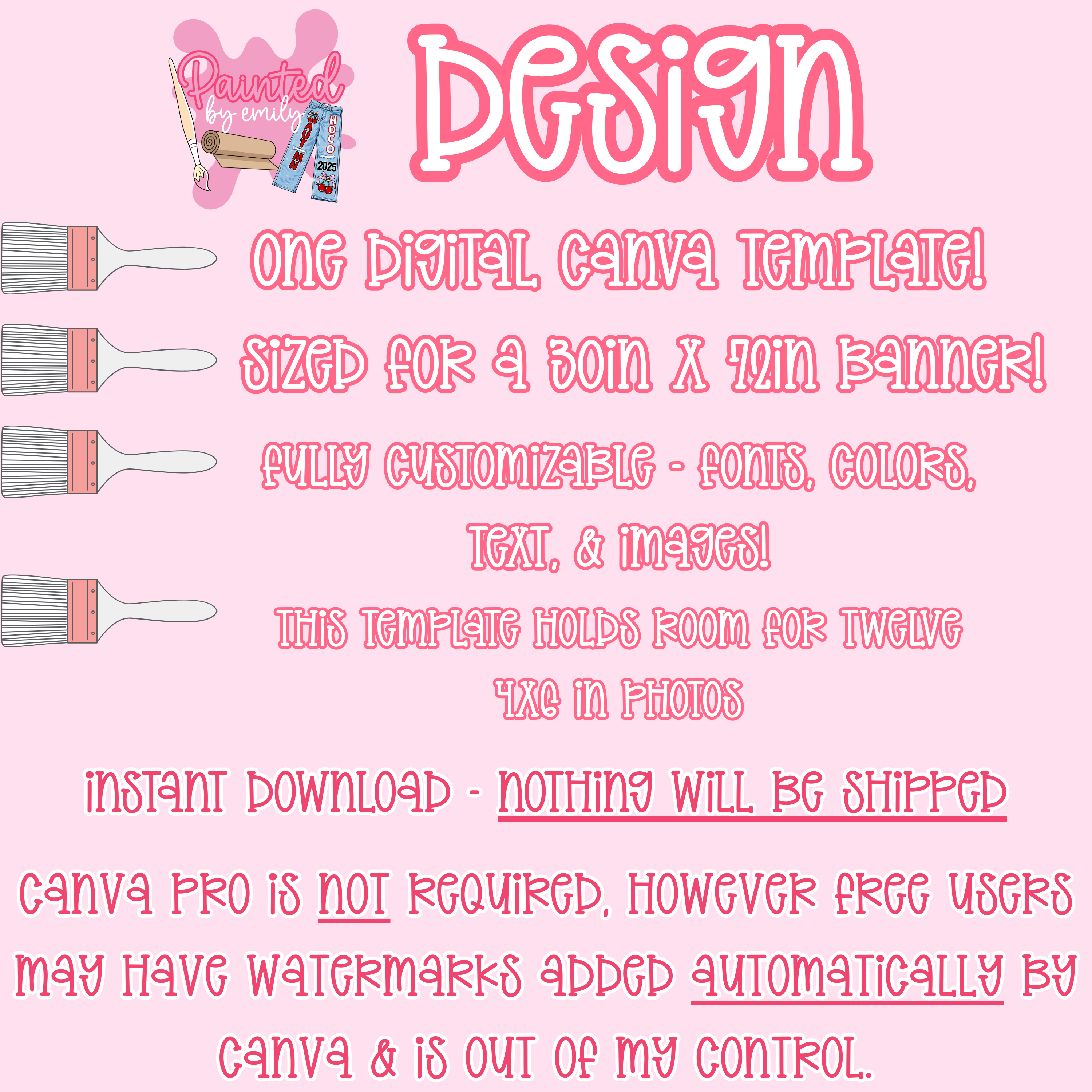 Rookie Year Editable Banner Template