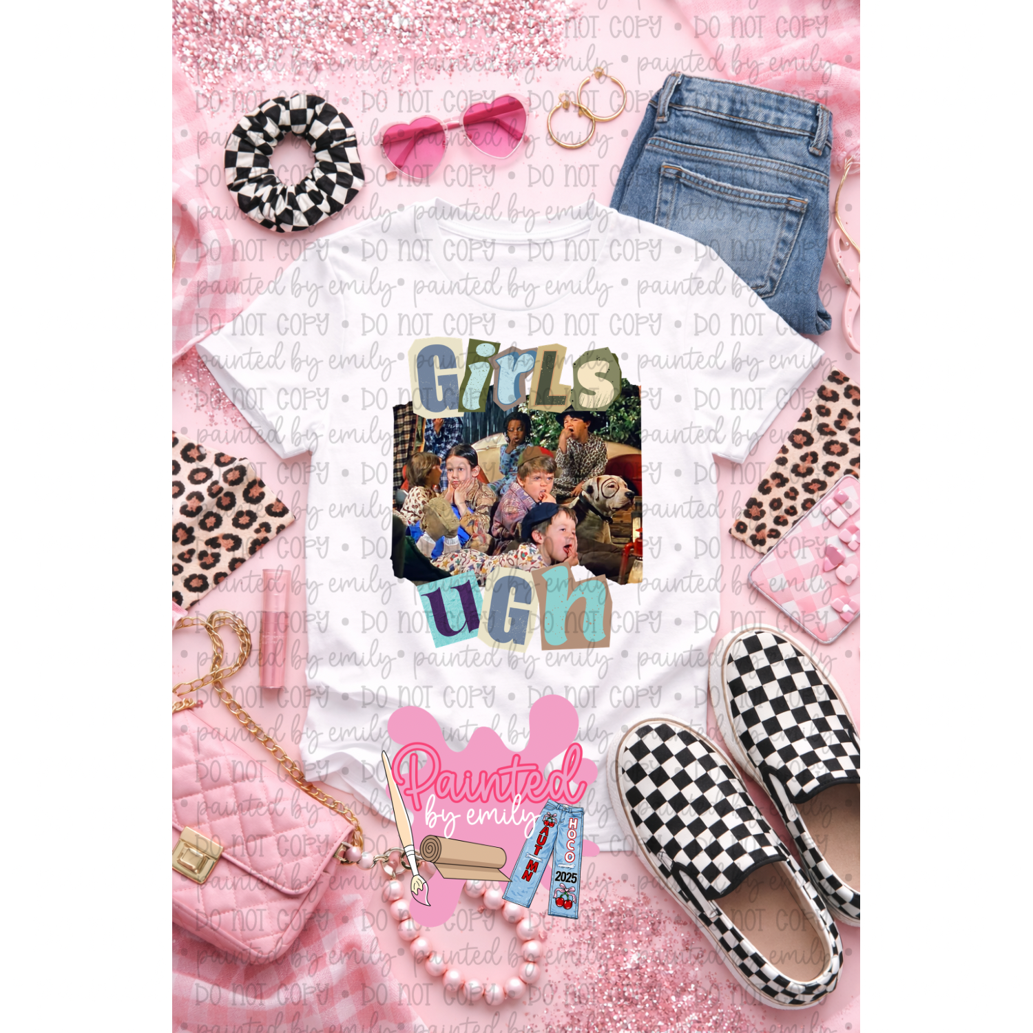 Girls UGH Retro Scrapbook PNG