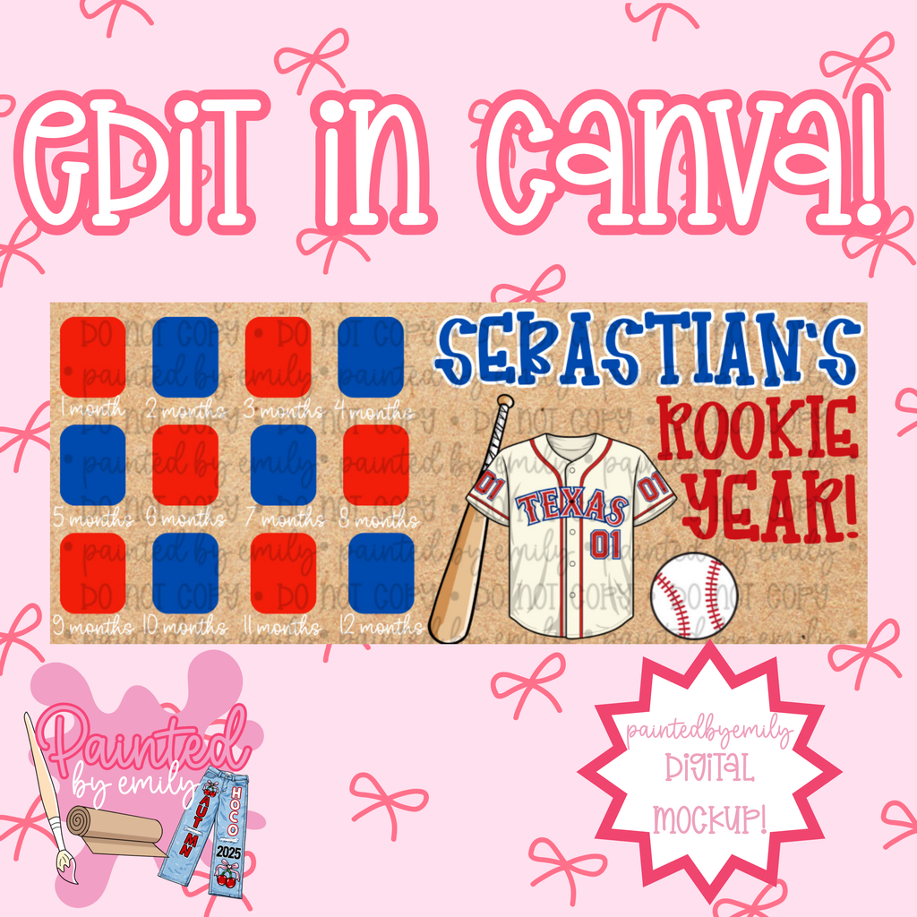 Rookie Year Editable Banner Template